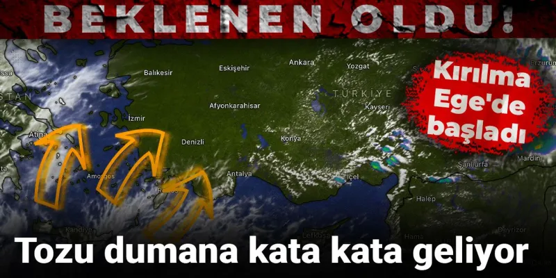 Beklenen oldu! Kırılma Ege'de başladı: Tozu dumana kata kata geliyor