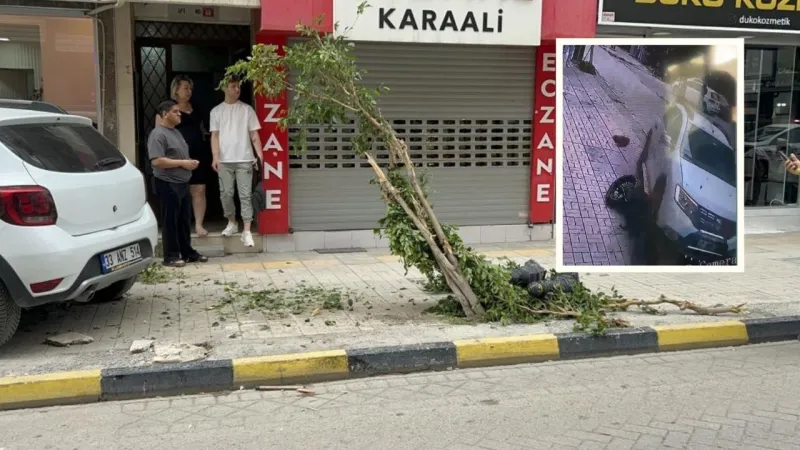 Fren yerine gaza bastı: Ne varsa yıktı geçti!