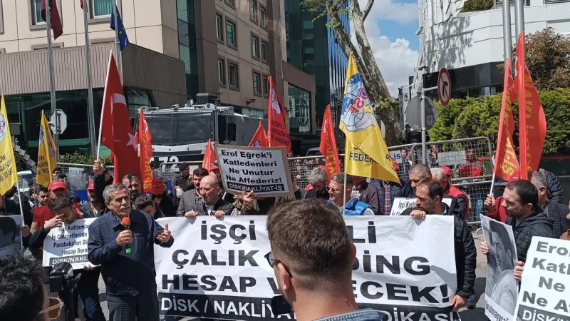 Nakliyat-İş'ten Çalık Holding önünde protesto: Erol Eğrek'in hesabını soracağız!